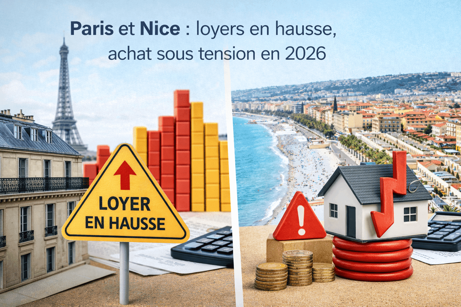 Paris et Nice : loyers en hausse, achat sous tension en 2026